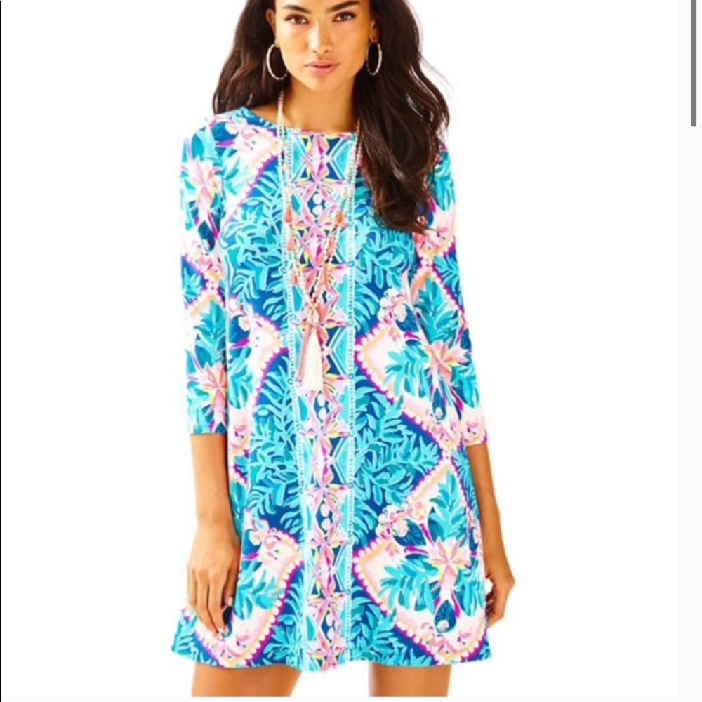 Lilly Pulitzer Ophelia Swing Dress Seaside Aqua Size S